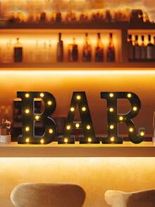 1pc 21.8cm/8.58in Holiday Party Lighting Decor, Christmas Decoration Light, Outdoor LED Light, Digit 0-9, Letter A-Z, Christmas Decoration Digit Light, Holiday Accessories, Wedding Birthday Party Supplies, Room Scene Decor - Black - View 11