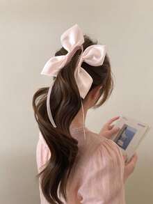 1pc/ Bow Ribbon Banana Hair Clip, Women High Ponytail Twist Clip, 2025 New Fashion Hair Accessory, Cute Street Style ABS Plastic Banana Clip, Suitable For Spring, Summer, Autumn, Winter, Back To School Season, Autumn Accessories, Bobby Pins, Claw Clips, Hair Claws, Hair Slide, Hair Barrettes, Clips For Hair, Fall Fashion, Bows - 彩色 - 查看 13