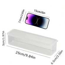 1/2/4/6/8/10 حاوية تخزين طعام مستطيلة، صناديق بلاستيكية قابلة لإعادة الاستخدام لتنظيم الثلاجة للبصل الأخضر والبقدونس والكزبرة والثوم والنودلز والبيض، مع أغطية، غسل يدوي، أساسيات المطبخ (9.84 بوصة/1.97 بوصة/2.56 بوصة) - شفاف - مشاهدة 5