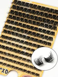 156 Pieces Of Clustered Individual False Eyelashes, Professionally Made, Natural Effect, D-Shaped Curl, Suitable For DIY Eyelash Extension For Glamorous Looks, Length 10-16mm, Natural Appearance Eyelash Clusters, Fluffy Clustered Eyelashes, DIY Eyelash Extension, Eyelash Clusters, Individual False Eyelashes, Eyelashes, False Eyelashes - D - Xem 5