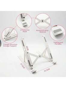 2026 New Adjustable Laptop Stand, 8-Level Ergonomic Height Adjustment, Suitable For 10-15.6 Inch Laptops And IPads, Made Of ABS Material. Essential For Office Desk, Effectively Relieves Neck Fatigue And Enhances Work Comfort, Ideal For Home, Office And Travel. Lightweight And Portable, Helps Create An Efficient And Comfortable Working Environment, An Essential Office Accessory.