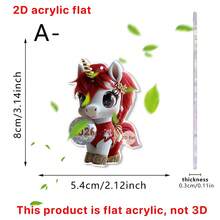 1/4 piezas, Colgante de decoración de poni con bufanda de dibujos animados de acrílico, con diseño de bolas de colores, adecuado para colgar llaves de coche, mochilas, decoración del hogar en jardines, es un regalo festivo para amigos y familiares, una decoración imprescindible para 2026, 2D - Hilo multicolor dorado - Ver 12