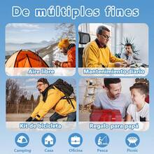 Regalos de Navidad para Papá,Navajas Multiusos 6 en 1,Regalo de Navideño Cumpleaños para Papá Originales,Mosquetón Multiusos con Navaja de Bolsillo,Equipo de Supervivencia para Acampar - 1 - Ver 6