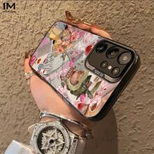 Diseño de patrón de collage romántico rosa adecuado para fundas de teléfono especiales de  Galaxy S20, S21, S22, S23, S24, S25, A24, A05, A05S, A02, A03, A04, A13, A31, A53, A34, A10, A33, resistente a la suciedad, a la moda, moderno. - Colores mixtos - Ver 6