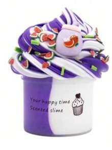 1/5pcs Cute Bubble Tea Butter Slime Set, Suitable For Children, Party Favors, Elastic Non-Sticky Colorful Scented Slime, Stress Relief Toy, Gift For Boys And Girls, Children With Fidgeting, Slime Clay, Honey Slime, Purple Slime, Girls Slime, Pink, Children Skin Care, Stretchy Slime (Random Stickers) - Multicolor - View 13