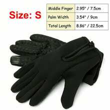 Dazone Men Windproof Waterproof Thermal Touchscreen Winter Gloves Halloween Accessories Winter Warm Gloves, Unisex Thermal Touchscreen Gloves - High Quality, Warm, Non-Slip, Windproof For Outdoor Activities, Full Finger Cold Weather Gloves With Zipper Closure, Hand Wash Or Dry Clean, Black With Red Accents, Outdoor Cold Weather Gear | Sleek Modern Gloves | Nonslip Gloves - Full Finger - View 11