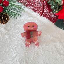 1PC Christmas Sweet And Cute Elk Christmas Tree Clamping Gingerbread Man Hair Clip Santa Claus Holiday Hair Accessories, Christmas Party Gifts - Multicolor - View 10