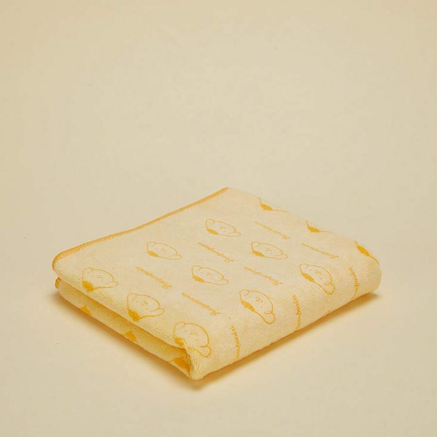 Miniso Sanrio Characters Microfiber Towel High-Density Microfiber Material With Strong Water Absorption & Quick-Drying & IP Pattern Printing Suitable For Home Face Washing And Bathroom Wiping (1 PC) - Yellow - View 1