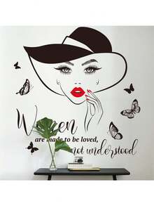 Straw Hat Girl English Decorative Stickers PVC Stickers Removable Self-Adhesive Easy-To-Tear Stickers Home Decoration Make Your Life Freshen Up Holiday Decorative Stickers Birthday Graduation Gift - Multicolor - View 4