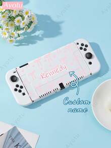 Ayotu 1 Pc Customized Switch Handbag Compatible With Nintendo Switch NS/Switch OLED/Switch Lite/2025 New Switch2 7.9 Inch Case,Bow Background Design, Fashionable And Exquisite,Name Customized Switch Accessories - Multicolor - View 12