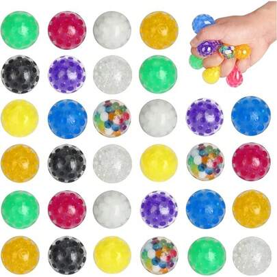 2/10/20/30/78pcs Stress Balls, Fidget Toys, Squish Squeeze Balls Bulk, Small Sensory Balls, Squeeze Fidget Balls, Stress Relief For Adults , Classroom Prizes, Party Favors, Birthday Gift, Goodie Bag Stuffers , Random Styles And Colours