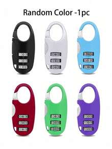 Mini Colorful Locks With Keys For Suitcase And Luggage,3 - Digit Code Anti - Theft Lock, Portable Travel Luggage Lock For Suitcases, Backpacks, Gym Bags & Lockers, Durable Metal Construction, Ideal For Travelers, Commuters & Outdoor Enthusiasts, Stylish Luggage Protection,School Gym Locker, Sports Locker, Fence, Toolbox, Gate, Case, Storage