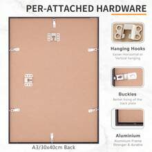 1/3 إطار صور من سبيكة الألومنيوم الأسود، 30 * 40 سم / 12 * 16 بوصة إطار معدني، إطار طاولة حامل A4، إطار شهادة A3، إطار ملصق، إطار لوحة الماس، إطار لغز، إطار ديكور فني، إطار ديكور جداري للمنزل، غرفة المعيشة، إطار ديكور غرفة النوم