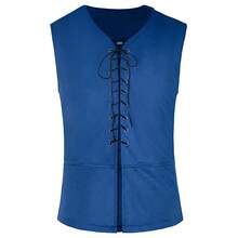 COS Renaissance Vest Carnival Halloween Vest Costume Cosplay, Role-Playing Costume, Performance Costume - Blue - View 5
