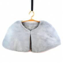 1pc Women's Winter New Versatile Fox Fur Wedding Shawl, High-End Fur Cloak Formal Dress Outerwear Short Cloak With Hidden Buttons