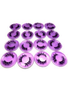 10/16/21 Pairs Fluffy&Thick 3D False Eyelashes With Glitter Paper Box,Lashes Bulk Christmas Gifts,3D Cat Eye Eyelashes Natural Soft,Protable, Makeup Manga Lashes,Dramatic Messy Mink Lashes Wispy, Individual Package Faux Mink Lashes Wholesale - 黑色 - 查看 6
