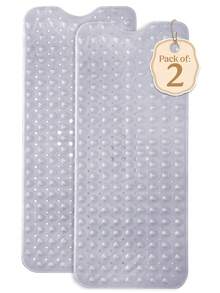 1pc Bath Mat - Lux Decor Non-Slip Durable PVC Tub Mat With Suction Cups And Drainage Holes - 40x16 Inches- For Shower And Bathtub Comfort, Roll-Up Storage, Home Decor, Back To School, Graduation Gifts-, Spring Cleaning Upgrade, Valentine's Day Spa Feel, Safety First, Quick Dry Surface, Mold Resistant, Easy Clean, Comfortable Standing, Shower Essential, Bathtub Safety, Bathroom Upgrade, Daily Use Mat, Home Basic, Family Use, Everyday Living - 清除 - 查看 13