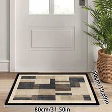 1PC Machine Washable Large - Size Modern Light Gray Textured Pattern Area Mat Rug Indoor Living Room Decorative Rug With Stylish Light Gray Textured Pattern Design Easy Clean Floor Mat For Home Decoration Kitchen Rug