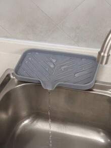 1 pieza Almohadilla de silicona para drenaje de fregadero de cocina, ideal para secar esponjas, paños de lavado de platos y mantener seca tu cocina, un artículo del hogar imprescindible, decoración del hogar, almacenamiento para fiestas y Navidad