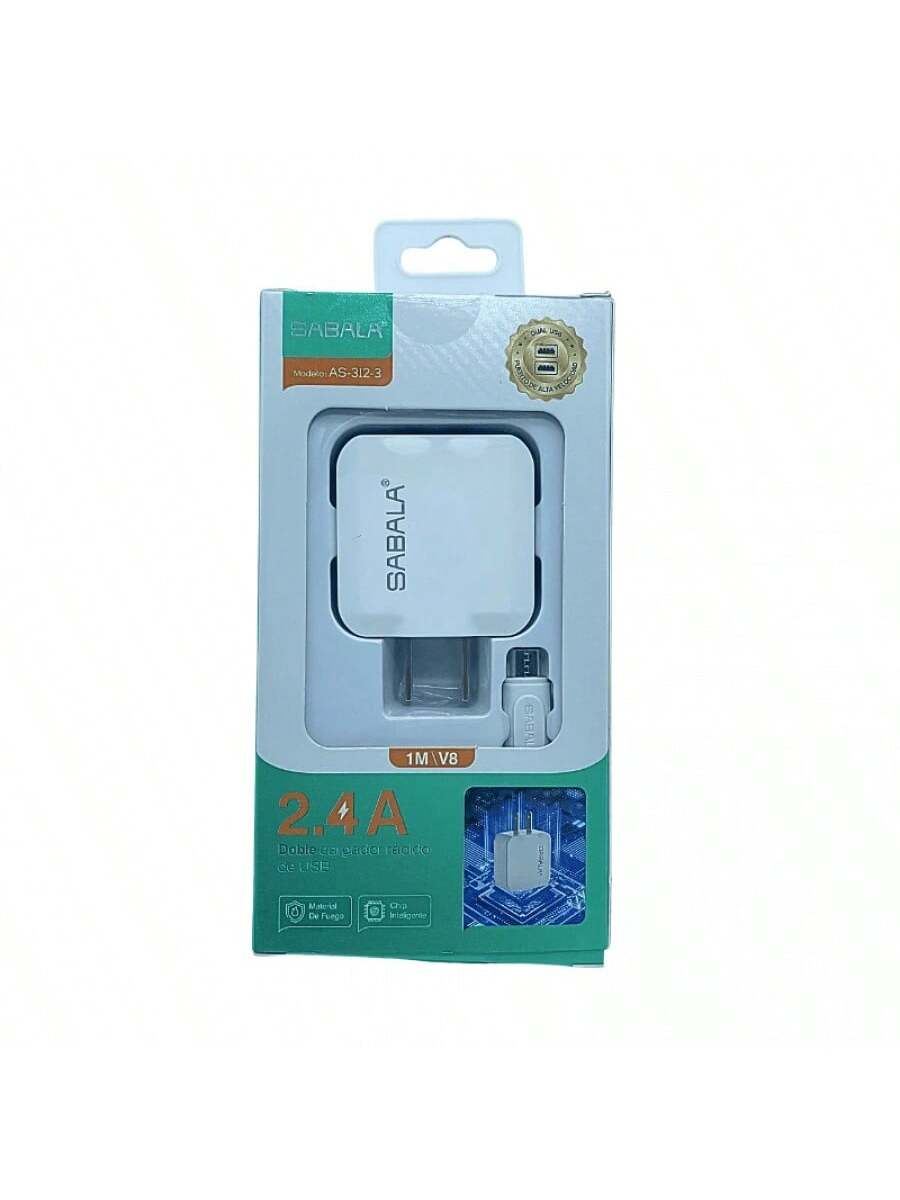 Cabezal de carga CABLE V8, 15W, BLANCO