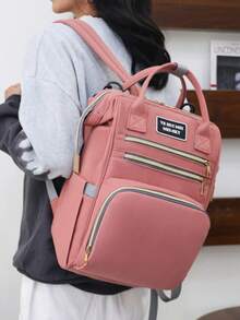 New Stylish Large Capacity Mommy Bag, Portable Multi-Pocket Design, Versatile Tote Backpack Suitable For Various Occasions, Fashion Women Shoulder Bag - Multicolor - View 4