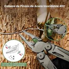 ANMIEN Navaja Multiusos 16 en 1 - Pinzas, Tijeras, Destornillador, Alicates Multiherramientas Plegable para Camping, Emergencias y Reparaciones - 1 - Ver 3