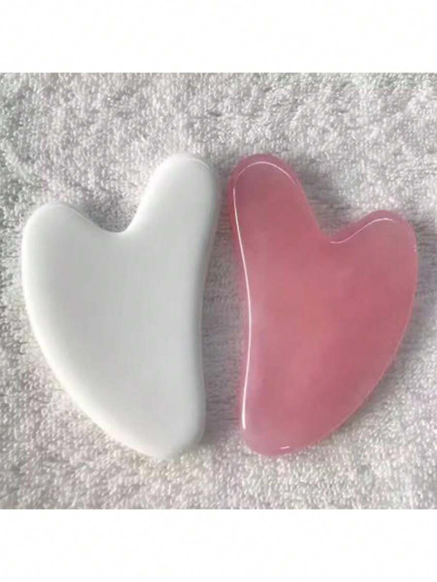 1pc Heart Shape SPA Massage Beeswax Gua Sha Scraping Massage Scraper Face Massager Acupuncture Guasha Board Massager For Face - Multicolor - View 1