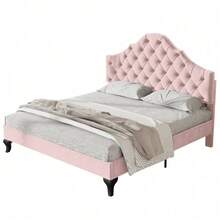 Bed Bases & Foundations - Pink + Velvet + 140cm*200cm - View 9