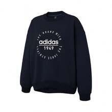 Adidas 阿迪達斯圓領衛衣女裝2025冬季新款戶外加絨防寒衛衣 - 藏青色 - 查看 3