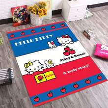 1 pièce Tapis de bain super absorbant et à séchage rapide avec motif Sanrio Hello chat et Mélodie, tapis de salle de bain doux et mignon, tapis de baignoire et d'évier avec motif chat chat, tapis de sol antidérapant et doux pour la décoration de la chambre, Noël, cuisine