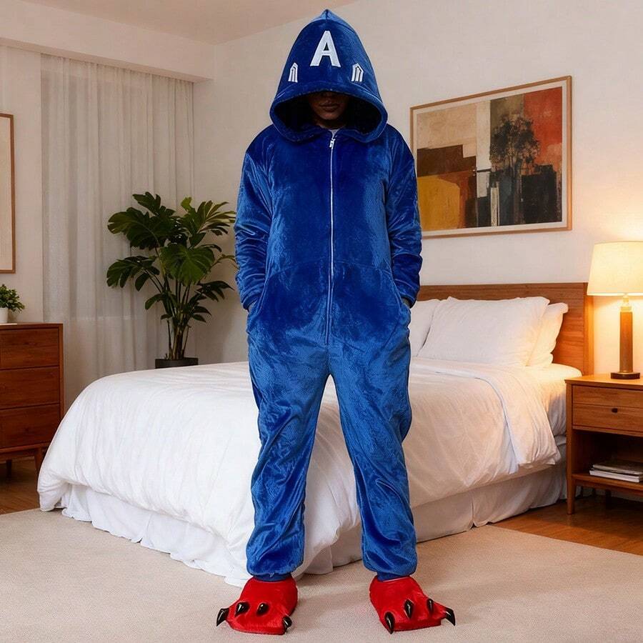 Men Loungewear Onepieces - Blue - View 1