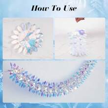 CZ 6ft Long Iridescent Hanging Garland Reusable Roll Shiny Foil Metallic Banner Iridescent Garland Decoration For Christmas Frozen Party Weddings Birthdays 1439 - 彩虹色的 - 查看 3