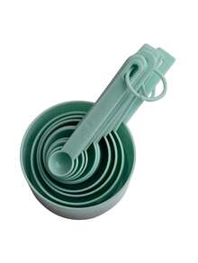 Bộ 10 cốc và thìa đong có thể xếp chồng lên nhau, thích hợp cho nấu ăn, làm bánh và các công dụng khác trong nhà bếp. Lý tưởng cho quà tặng Ngày Valentine, tiệc Ngày Valentine, trang trí năm mới 2026, màu sắc thịnh hành năm 2026, trang trí nhà cửa, trang trí phòng và bộ quà tặng. - Nhiều màu - Xem 7