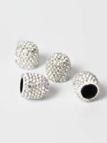 4pcs Diamond Studded Tire Valve Cover, Creative Diamond Tire Valve Cover, Modified Tire Valve Cover - Multicolor - View 9