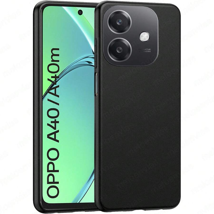 Meloenvias Funda para Oppo A60 5G / A40 / A40m carcasa básica de TPU suave flexible mate ultrafina, uso diario, color negro, resistente a golpes y arañazos, entregas rapidas, envios desde España - Negro - Ver 1