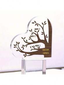 Personalized Grandchildren Heart-Shaped Acrylic Plaque -Personalize With 3-10 Names, Indoor & Outdoor Decorative Figurine For Grandma's Birthday, Mother's Day Gift - No Electricity Needed - For Grandma - Perfect Gift For Grandparents Day - Multicolor - View 26