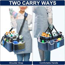 Cleaning Caddy BagExtra Large Cleaning Plies Organizer With Handle For Housekeepers Blue - Extra Large - View 5