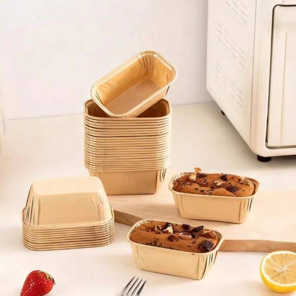 50pcs Baking Paper Cupcake Mold, Paper Cups For Baking Dried Fruit Cakes, Disposable, Oven-Specific Tool, Heat-Resistant Packaging.Back-To-School Season, Party And Holiday Essentials, Summer Necessities, Wedding Decorations, Christmas Decorations, Birthday Decorations, Birthday Gifts, Christmas Table Decorations, Christmas Celebrations, Holiday Decorations,