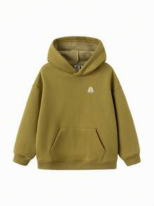Balabala Tween Boy Functional Sports Sweatshirt, Autumn Winter Warm, Moisture-Wicking & Outdoor - Olive Green - View 1