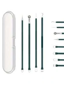 祛痘工具套装，包含黑头去除器、瑕疵去除器和深层清洁面部护理工具 - 粉刺針 - 查看 33