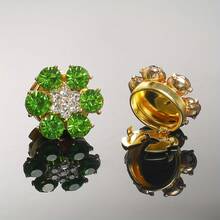 مجموعة زر كريستال 2 قطعة، أزرار ديكور قميص، أزرار معدنية لامعة مرصعة بالراين ستون، مناسبة للفساتين، إكسسوارات أزرار فاخرة، هدية عيد - متعدد الألوان - مشاهدة 9