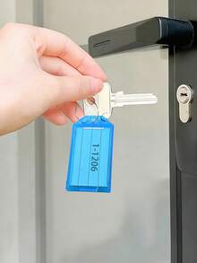 Colorful Clear Plastic Keychain Tags - Double-Sided Labels, Diy Id Tag Tags, Name Tags, Pet Id Tags For Keys, Luggage, Backpacks, Assorted Bright Colors, Durable And Easy To Read, Tag Management, Key Storage Tags | Vibrant Colors | Clear Plastic Tags - Multicolor - View 8