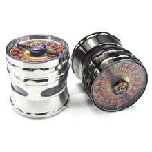 1pc Zinc Alloy 4-Layer Spice Herb Grinder Grinding Machine Crusher Kitchen Supplies Household Gadget Valentine's Day New Year's Gift - Multicolor - View 7