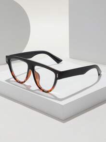 1 Pair Women's Geometric Y2K Fashion Designer Leopard Print Bohemian Glasses, Suitable For Reading, Newspaper, Street Photography, Travel