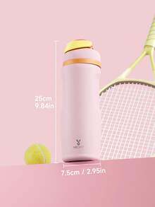 26 oz Insulated Tumbler with Straw – Stainless Steel Water Bottle, Push-to-Open Leak-Proof Lid, Double Wall Coffee Cup Keeps Cold for 24H, Fits Car Cup Holder, Reusable Travel Mug for Gym, School & Travel - 淺粉 - 查看 6