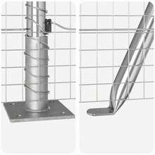 vidaXL Zaun Mit Pfosten Silber 1,4 X 25 M Stahl - Silber - Übersicht 10