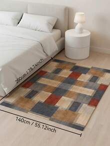 1PC Machine Washable Large - Size Modern Light Gray Textured Pattern Area Mat Rug Indoor Living Room Decorative Rug With Stylish Light Gray Textured Pattern Design Easy Clean Floor Mat For Home Decoration Kitchen Rug