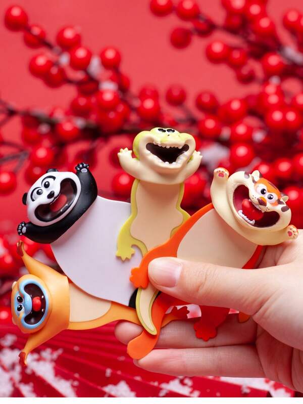 1 szt. 3D zakładka do książki, Panda, Krokodyl, Tygrys południowochiński, Złota małpka z zadartym nosem, Czerwona panda, Niedźwiedź brunatny, Seria chińskich skarbów narodowych