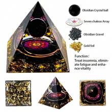 Natural Crystal Energy Generator Pyramid Peridot Amethyst Reiki Healing Chakra Resin Pyramid Egyptian Decor Room Decoration 1pc - 1pc 5cm/1.96inch - View 18