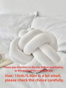 1pc Elastic Knotted Ball Throw Pillow, Home Decor Cushion, Sofa/Bedroom Accents